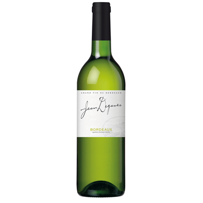 Bouteille de vin blanc Jean Degaves Bordeaux.