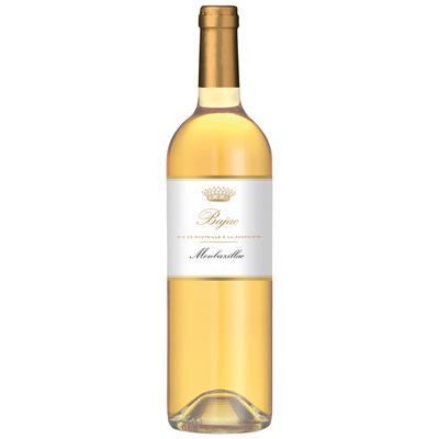 Bouteille de vin blanc moelleux Monbazillac Bojac.